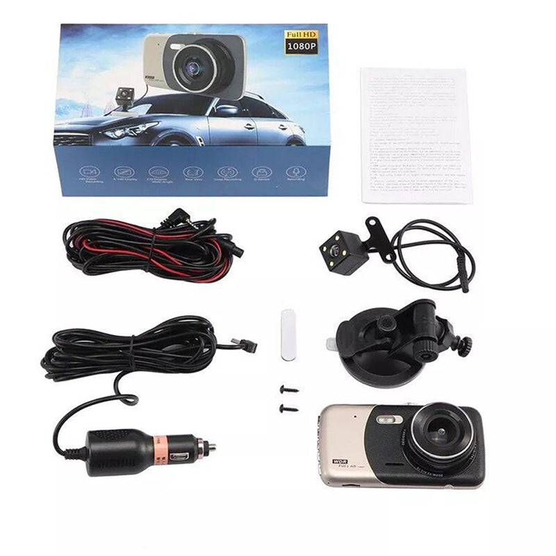 HD 1080P Dash Cam Front And Rear With Motion Detection and 32GB memory card included